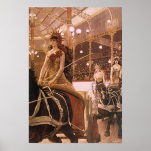 Poster Senhoras dos carros (circo) por Tissot, arte do