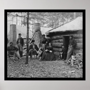 Pôster Senhoras e oficiais na estação Brandy, VA 1864