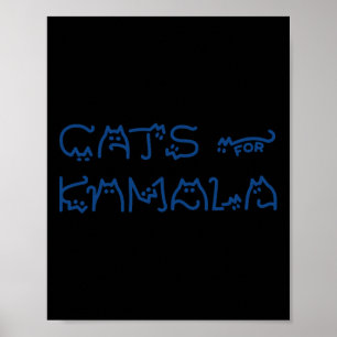 Poster Senhoras Para Kamala Cat Typografia Alfabet Cute S