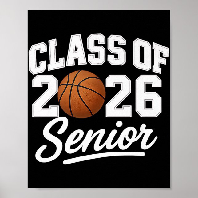 Poster Senior Cl 2026 Basketball Champion School Spirit A (Frente)