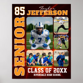 Poster Senior Night Sports Team Custom Photo Collage