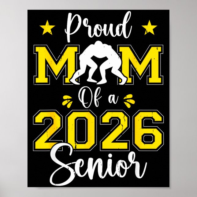 Poster Senior Wrestling Mom 2026 Senior Mom Cl Of 2026  (Frente)