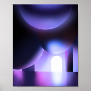 Poster Sensação de calor Design gráfico roxo abstrato