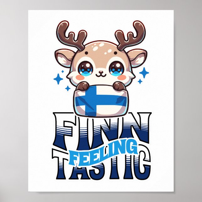 Poster Sensação de uma "Reindeer Cuta Fino-Tástica" Lapla (Frente)