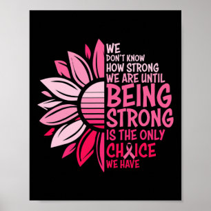 Poster Sensação do Cancer Rosa de girassol Mulheres Warri