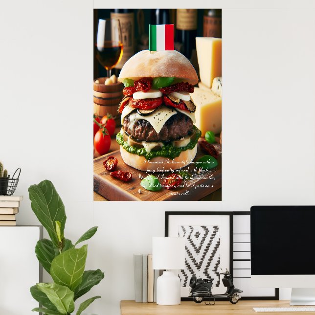 Poster Sensação Romana de Burger Rhapsody 24x36 (Escritório em casa)