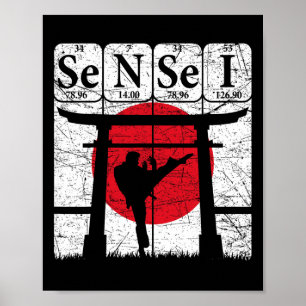 Poster Sensei Tabela Periódica Elementos Artes Marciais J