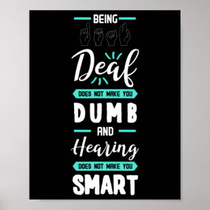 Poster Sensibilização Asl Linguagem de Sinais Americanos