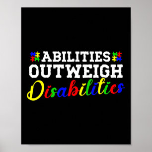 Poster Sensibilização Autismo - As capacidades superam as