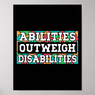 Poster Sensibilização Autismo - As capacidades superam as
