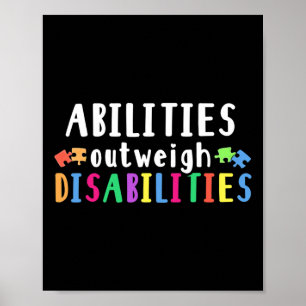 Poster Sensibilização Autismo - As capacidades superam as