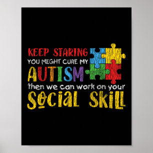 Poster Sensibilização Autismo - Mantenha-Se Em Frente A C