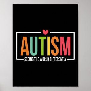 Poster Sensibilização Autista Camisa Mulheres Vendo O Mun