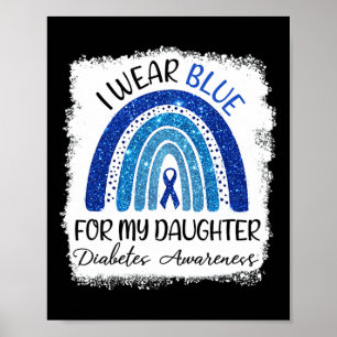 Poster Sensibilização Diabetes Eu Visto Azul Para Minha F