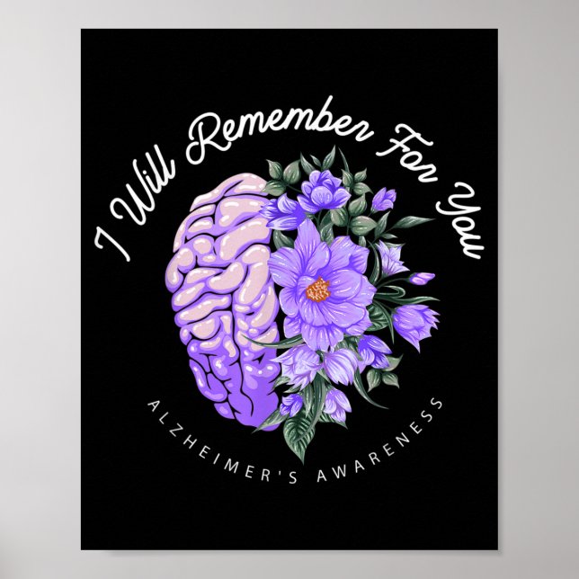 Poster Sensibilização do Alzheimer Eu lembrarei por você (Frente)