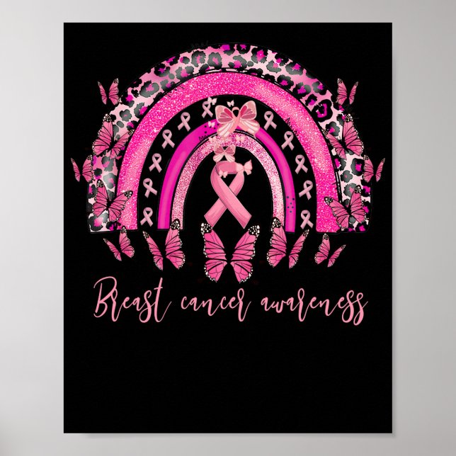 Poster Sensibilização do Cancer Arco-Íris Boho outubro (Frente)