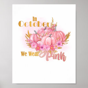 Poster Sensibilização do Cancer da Mama Em outubro Vest