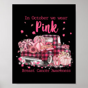 Poster Sensibilização Do Cancer Da Mama Em Outubro Vestim