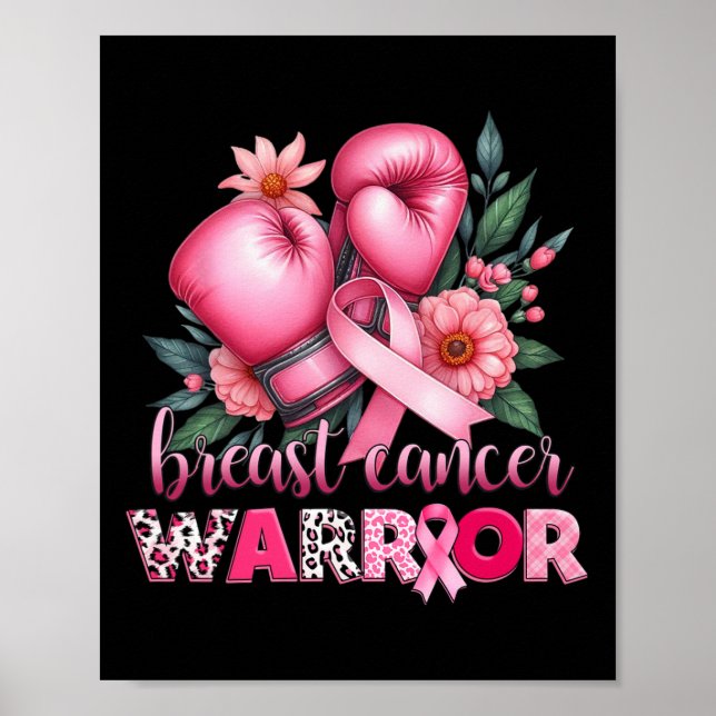Poster Sensibilização do Cancer da Mama rosa pelo Guerrei (Frente)