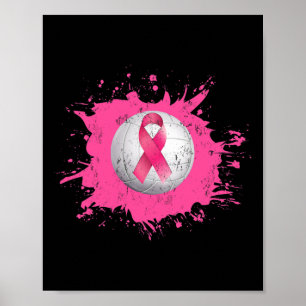 Poster Sensibilização do Cancer de Briso Rosa de Voleibol