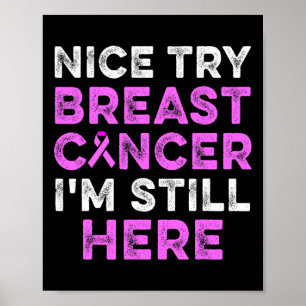 Poster Sensibilização do Cancer de Mama Tente o Guerreiro