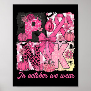 Poster Sensibilização do Cancer no Halloween Em Outubro N