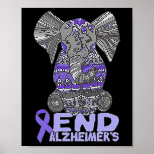 Poster Sensibilização E Oferta De Elefante Roxo (Frente)