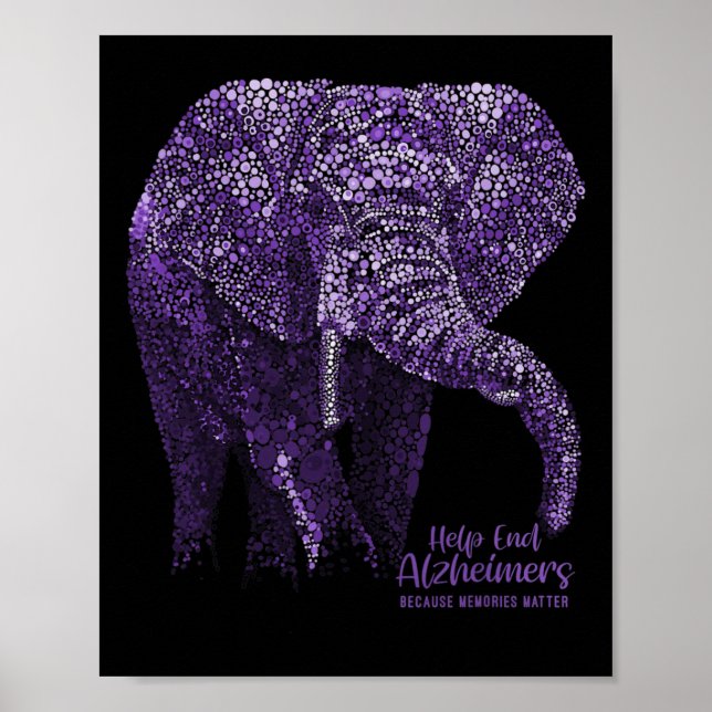 Poster Sensibilização E Presente Elefante Roxo (Frente)