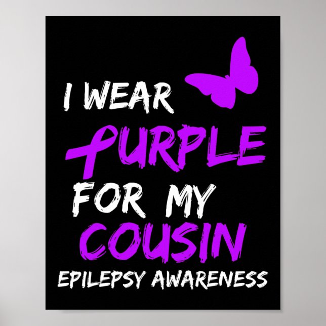 Poster Sensibilização Epilepsia Eu Visto Roxo Para Minha  (Frente)