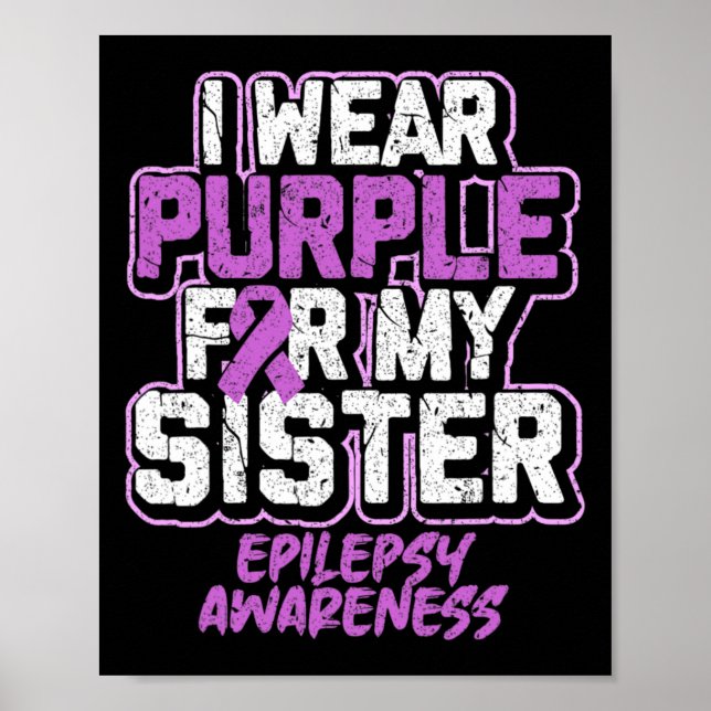 Poster Sensibilização Epilepsia Eu Visto Roxo Para Minha  (Frente)