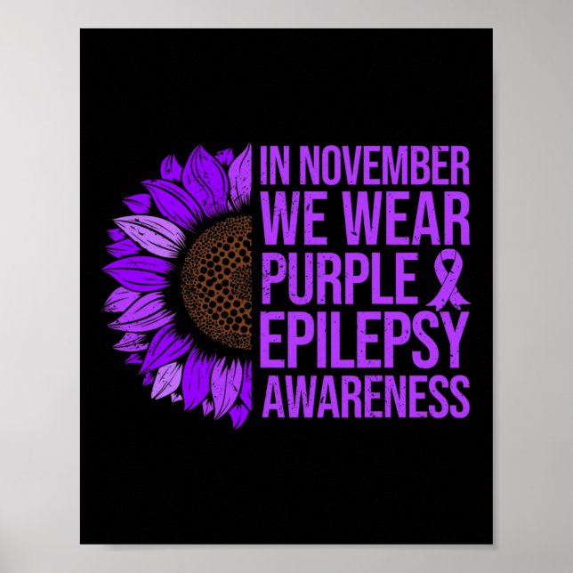 Poster Sensibilização Epilepsia Girassol Em Novembro Vest (Frente)