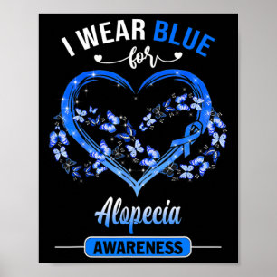 Poster Sensibilização Eu Visto Coração da Borboleta Azul