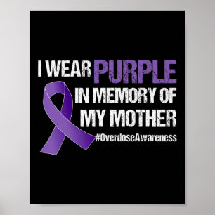 Poster Sensibilização Memória De Fita Roxa Da Minha Mãe