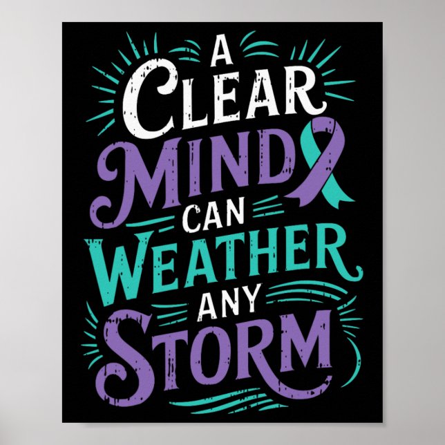 Poster Sensibilização Mental Fita Suicídio Prevenir (Frente)