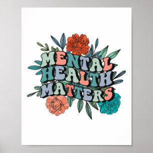 Poster Sensibilização Mental Problemas de Saúde Mental Gr