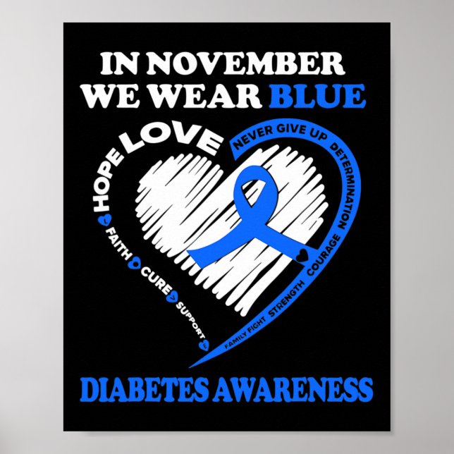 Poster Sensibilização para a diabetes em novembro Vestimo (Frente)