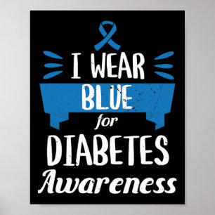 Poster Sensibilização para a diabetes Mês I Visto T1 T2 a