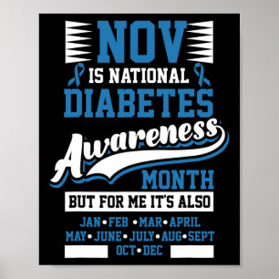 Poster Sensibilização para a diabetes Mês T1 T2