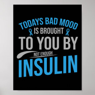 Poster Sensibilização para a diabetes Tipo 1 2 - T1d T2d 