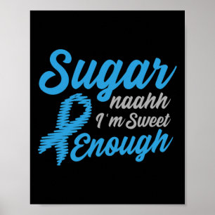 Poster Sensibilização para a diabetes Tipo 1 2 - T1D T2D 