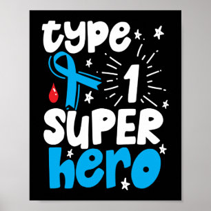 Poster Sensibilização para a Diabetes Tipo 1 do Super-her