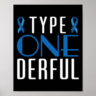 Poster Sensibilização para a diabetes Tipo 1 - T1D 1 diab