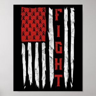 Poster Sensibilização para a Doença Cardíaca Mês Vintage 