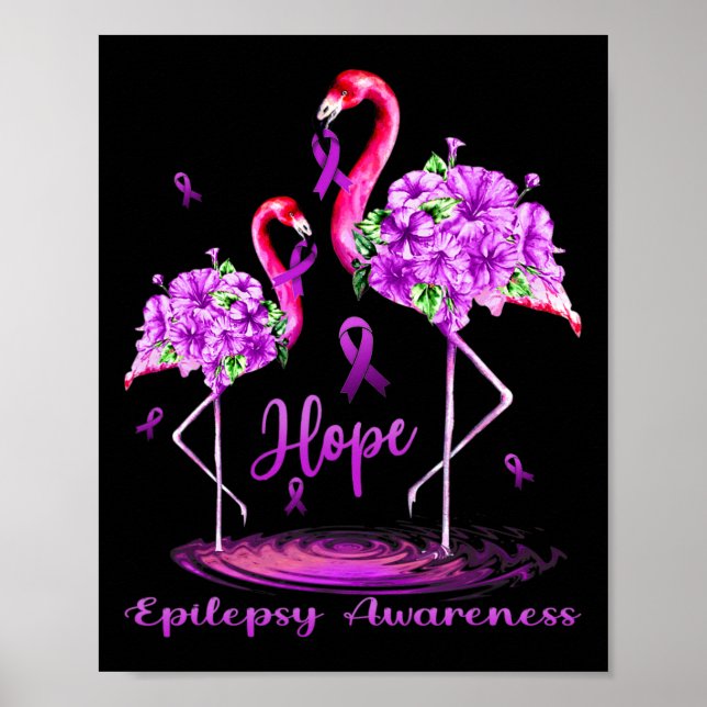 Poster Sensibilização para a Epilepsia Flamingo (Frente)