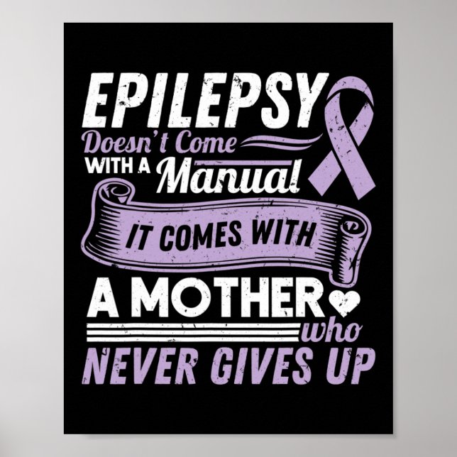 Poster Sensibilização para a epilepsia Mamãe não vem com  (Frente)