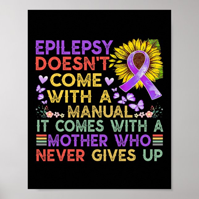 Poster Sensibilização para a epilepsia vinta roxa guerrei (Frente)