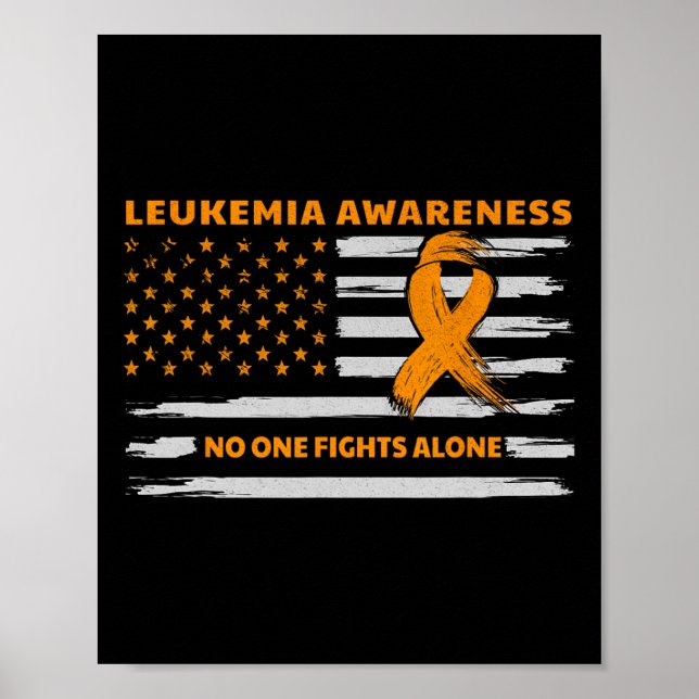 Poster Sensibilização para a leucemia Combatemos o Cancer (Frente)