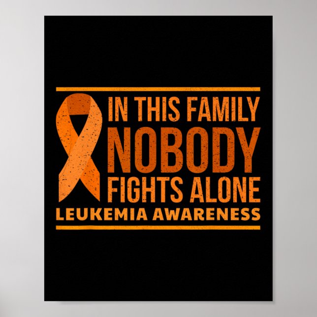 Poster Sensibilização Para A Leucemia Nesta Família Ningu (Frente)