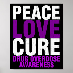 Poster Sensibilização para a overdose de drogas Paz Paz P