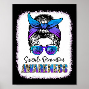 Poster Sensibilização para a prevenção do suicídio Mulher